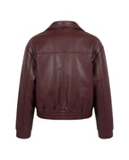 Burgundy Retro Biker Jacket