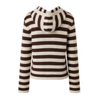 Striped V-Neck Knit Sweater