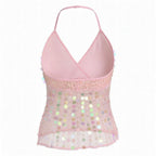 Halter Sequin Crop Top