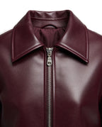 Burgundy Retro Biker Jacket
