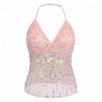Halter Sequin Crop Top